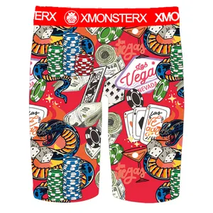 High Quality Wholesale Custom Lucky Cat Organic Polyester Spandex Men's Sports Underwear Boxer Briefs