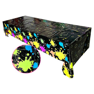 Mantel de Plástico Desechable con Estampado de Estrellas de Neón, Brilla en la Oscuridad, para Decoración de Mesa de Fiesta de Cumpleaños, Venta al Por Mayor - Product Image 6