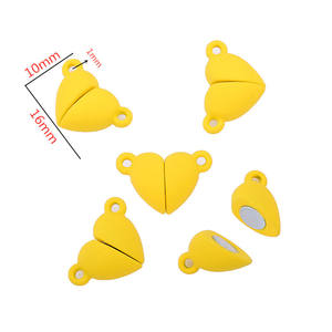 G1874 मिश्र धातु फैशन के सामान रंग का धातु मैग्नेट लटकन बटन सर्किल प्यार दिल आकर्षण चुंबकीय गहने बनाने के लिए - Product Image 3