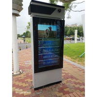 Estación de parada de autobús inteligente con pantalla y señalización digital para publicidad en carretera al aire libre con panel de pantalla de publicidad LCD