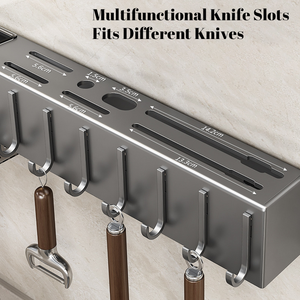 Support de rangement mural multifonctionnel en métal à ventouse <span class=keywords><strong>sans</strong></span> perçage, porte-baguettes, porte-cuillères, porte-couteaux, porte-serviettes - Product Image 2