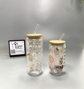 Vaso con Globo de Nieve de 12oz, 16oz, 20oz, Personalizado con Etiqueta y Caja, con Orificio Preperforado <span class=keywords><strong>para</strong></span> Decoración de Mesa, Regalo <span class=keywords><strong>para</strong></span> Mujer - Product Image 1