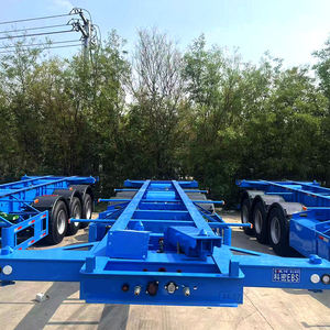 20 40FT Container Skeleton Semi-<b>Trailer</b> New Steel Truck <b>Trailers</b> 2 3 4 Axles 40 50 60 Tons Saudi Africa Shipping - Product Image 5