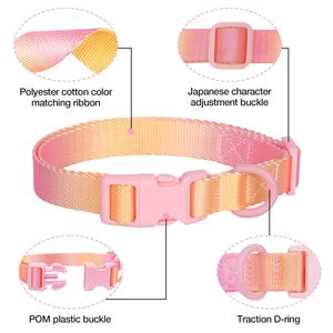 Modisches Farbverlauf-Hundehalsband aus Langlebigem Polyester-Nylon, Hochwertig mit Komfortabler Kunststoffschnalle, Fluoreszierendes Hundehalsband - Product Image 6