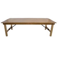Table à manger en bois moderne, table de restaurant rectangulaire pliante en bois