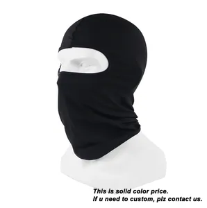 Низкий минимальный заказ ветрозащитная зимняя шапка с принтом логотипа на заказ шелковая мотоциклетная Лыжная маска для лица Балаклава