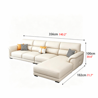 Nordisches Echtleder-Sofa-Set, Moderne Rechteckige Form aus Rindsleder für Wohnzimmermöbel und Apartments, mit CE- und ROHS-Zertifizierung