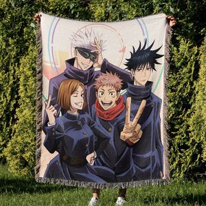 Tapiz de Anime Moderno y Ecológico Personalizado, Diseño de <span class=keywords><strong>Berserk</strong></span>, Tejido Jacquard de Poliéster, Manta de Estilo Japonés para las Cuatro Estaciones, Cubre Sofá - Product Image 1
