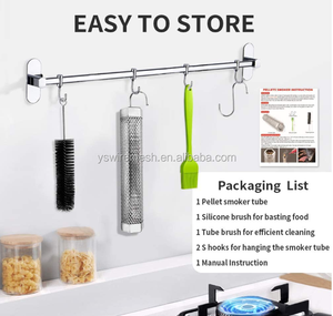 <span class=keywords><strong>Tubo</strong></span> de ahumador de pellets de barbacoa <span class=keywords><strong>perforado</strong></span> con mallas de filtro de <span class=keywords><strong>acero</strong></span> <span class=keywords><strong>inoxidable</strong></span> 304 para fumar en caliente o en frío - Product Image 6