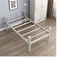 Lit de dortoir en acier en gros avec rangement, design moderne, lit en métal pour chambre à coucher, idéal pour les travailleurs d'usine et les chambres d'hôtel