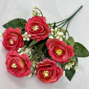 <span class=keywords><strong>Flores</strong></span> Artificiales de Peonía al por Mayor, 5 Cabezas, Ramos Pequeños, <span class=keywords><strong>Flores</strong></span> de Seda, Hojas de Plástico, Decoración del Hogar - Product Image 1