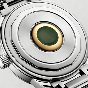 Montre de ville en acier inoxydable avec cadran vert et index en or rose Longinesing - Product Image 4