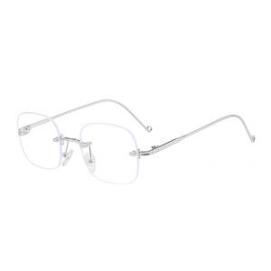 Qianai - Monturas de Gafas Cuadradas Sin Aro, Lentes con Filtro de Luz Azul, Unisex T1 7433 - Product Image 3