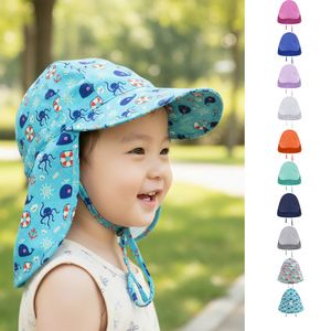 Baby Sun Hat Neck Protector Upf 50 Breathable Fisherman Hat For Boys Beach Sun Protection - Product Image 4