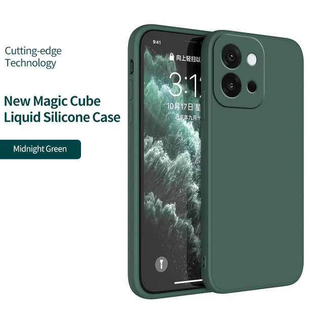 Liquid Silicone Camera Protector Included Straight Edge Shockproof Soft Mobile Phone Cases for OnePlus 8 9 10 11 12 13 Pro13T