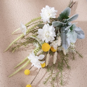 Bouquet de fleurs artificielles Forest Yimu CF01249 en tissu tissé plastique, décoration d'intérieur, accessoires de mariage - Product Image 3