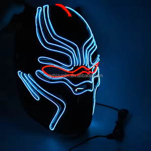 Máscara Facial LED de 10 Colores Zhizunlin, Máscara de <span class=keywords><strong>Pantera</strong></span> Brillante para Cómics y Películas, Máscaras Personalizadas para Fiestas de Halloween, Multimodo Intermitente - Product Image 4