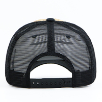 Gorra de béisbol de 5 paneles con textura de hierba tejida al por mayor, gorra trucker de malla transpirable para viajes al aire libre de verano unisex