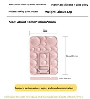Support de téléphone de bureau pliable noir en silicone souple, support universel à ventouse avec adhésif arrière pour coque de téléphone