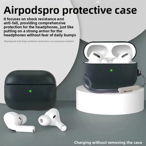 Funda Protectora de Cuero Sintético para AirPods Pro 2/3, Cubierta Completa con Acabado de Piel para Auriculares Inalámbricos AirPods 1/2/3 - Product Image 5