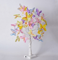 Künstliche Baum Schmetterling Baum Dekoration Licht Innen gebrauch Raum Tisch lampe batterie betrieben bunte Schmetterling LED Baum Lampe