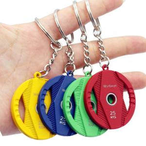 Llavero metálico de negocios con diseño de barra de pesas miniatura, organizador de llaves, regalo creativo, color negro - Product Image 6