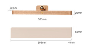 <span class=keywords><strong>Lampe</strong></span> <span class=keywords><strong>miroir</strong></span> magnétique en bois-<span class=keywords><strong>Lampe</strong></span> <span class=keywords><strong>de</strong></span> courtoisie LED rechargeable USB C avec lumière chaude à intensité variable 3 températures <span class=keywords><strong>de</strong></span> couleur - Product Image 2