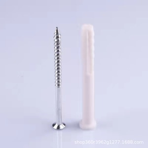 Vis d'expansion en plastique 8x60mm 8x80mm à tête cruciforme en acier pour fixation murale d'armoires, blanc - Product Image 4