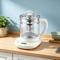 Bouilloire Électrique Multifonctionnelle 1,8 L en Acier Inoxydable pour la Conservation de la Santé, Chauffage et Stérilisation Mécaniques
