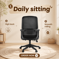 Chaise de bureau ergonomique pivotante moderne de haute qualité avec hauteur réglable pour le bureau, la maison, l'étude et l'atelier