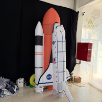 Fusée spatiale gonflable géante de 3 m de haut, navette gonflable géante pour événements pour enfants et foires scientifiques