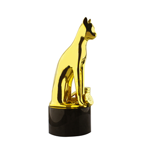 Sculpture de léopard en métal personnalisée de haute qualité, ornements, <span class=keywords><strong>statue</strong></span> d'animaux et tasse souvenir, 1 pièce - Product Image 2