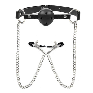 SM Juguete de mordida con bola para la boca, Cadena de hierro para mujeres, Accesorio de castigo para entrenamiento de parejas, 100% Impermeable, Alta Calidad - Product Image 5