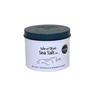 Food Grade Round Aluminum <b>Tin</b> Can Custom Printed Airtight <b>Spice</b> Sea Salt Tea Storage Metal Packaging Container with Embossed Lid - Product Image 6