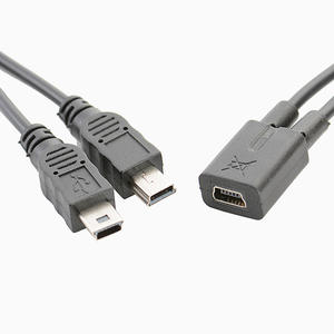 Mini USB 1 hembra a 2 macho convertidor <span class=keywords><strong>Y</strong></span> Splitter Cable 5Pin Cable de carga rápida para uso de cámara - Product Image 6