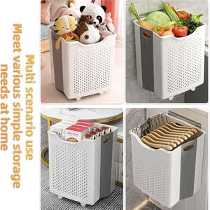 Đa Chức Năng Nhà Tổ Chức Treo Tường Có Thể Gập Lại Nhựa Lưu Trữ Giỏ Hình Chữ Nhật Ráp Treo Giặt <span class=keywords><strong>Hamper</strong></span> Cho - Product Image 6
