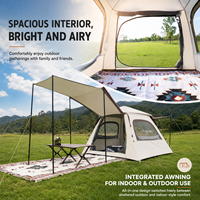 Tenda Camping Lipat Portabel 2-in-1 Kain Oxford Anti Air Empat Musim Lapisan Perak Pelindung Matahari Anti Salju