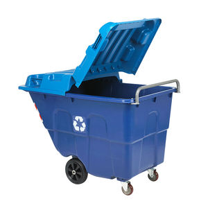 Conteneur de rouleau de 1/2 Cu.Yard avec 4 roues de stockage en plastique chariot de Transit camion d'inclinaison pour le déplacement - Product Image 1