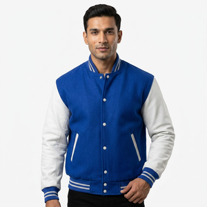 Veste bomber vintage grande taille pour homme, avec patchs personnalisés, broderie, logo, style varsity pour homme - Product Image 1