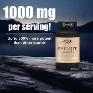 Capsule di Shilajit Rainwood, Integratore di Acido Fulvico dell'Himalaya, Stimolante Energetico - Product Image 3