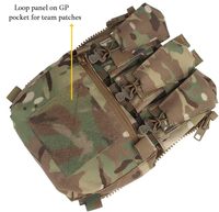 Sac d'extension tactique léger et imperméable avec fermeture éclair sur le panneau dorsal et protection RFID pour gilet MOLLE de chasse et d'airsoft