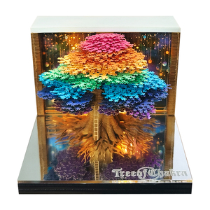 Bloc <span class=keywords><strong>de</strong></span> Notas 3D con Diseño <span class=keywords><strong>de</strong></span> Árbol <span class=keywords><strong>de</strong></span> la Vida y Chakras, Calendario 2027, Cubo <span class=keywords><strong>de</strong></span> Papel con Luz LED para Decoración <span class=keywords><strong>de</strong></span> Escritorio - Product Image 2