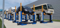 Maxima FC75W Vier-Säulen-Hydraulikstütze und Mechanische Verriegelung Hydraulisch Motorisierte Elektrische LKW-Hebebühne