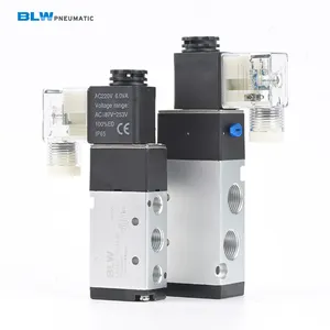 Good Quality Factory Directly 4v110 4v210 4v310 4v410 Air Operated Pneumatic With Solenoid Valve 4v310-10 And Manifolds