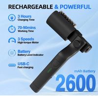 Brosse de nettoyage électrique pour barbecue 2600 mAh, version améliorée, sans fil, rechargeable, avec angle réglable