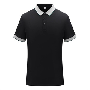 เสื้อโปโลบริษัทแบบสั่งทำ สีพื้น แต่งขอบตัดกัน ผ้าโพลีเอสเตอร์ แขนสั้น ชุดยูนิฟอร์มทำงาน ใช้ได้ทุกวัน - Product Image 3