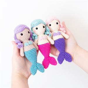 Amigurumi ตุ๊กตานางเงือกลายถัก,ตุ๊กตานางเงือกตัวน้อยโครเชต์มือตุ๊กตานาง<span class=keywords><strong>เงือก</strong></span>ยัดไส้สัตว์ - Product Image 5