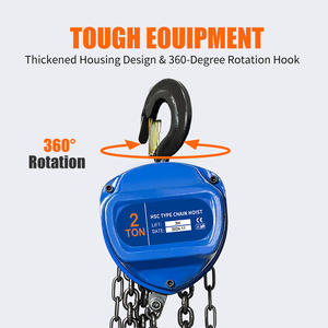 รอกโซ่แบบมือหมุน HSZ-C รับน้ำหนัก 2 ตัน (4400 ปอนด์) ความสูงยก <span class=keywords><strong>20</strong></span> ฟุต - ได้รับการรับรองมาตรฐาน ASME B30.21 และ OSHA - จัดส่งจากคลังสินค้าในสหรัฐอเมริกาภายใน 2 วัน - Product Image 6