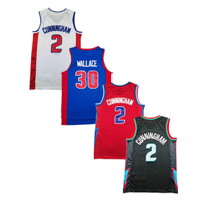 Nuevas Camisetas <span class=keywords><strong>de</strong></span> Baloncesto Cosidas Baratas 2026, 2 Cade Cunningham, 33 Grant Hill, 30 <span class=keywords><strong>Ben</strong></span> Wallace, 9 Ausar Thompson - Product Image 3