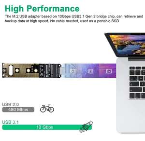高质量<span class=keywords><strong>M</strong></span>.<span class=keywords><strong>2</strong></span> NVME NGFF固态硬盘至USB 3.1适配器PCI-E至usb-a 3.0内部转换器卡，带芯片JMS583 - Product Image 6